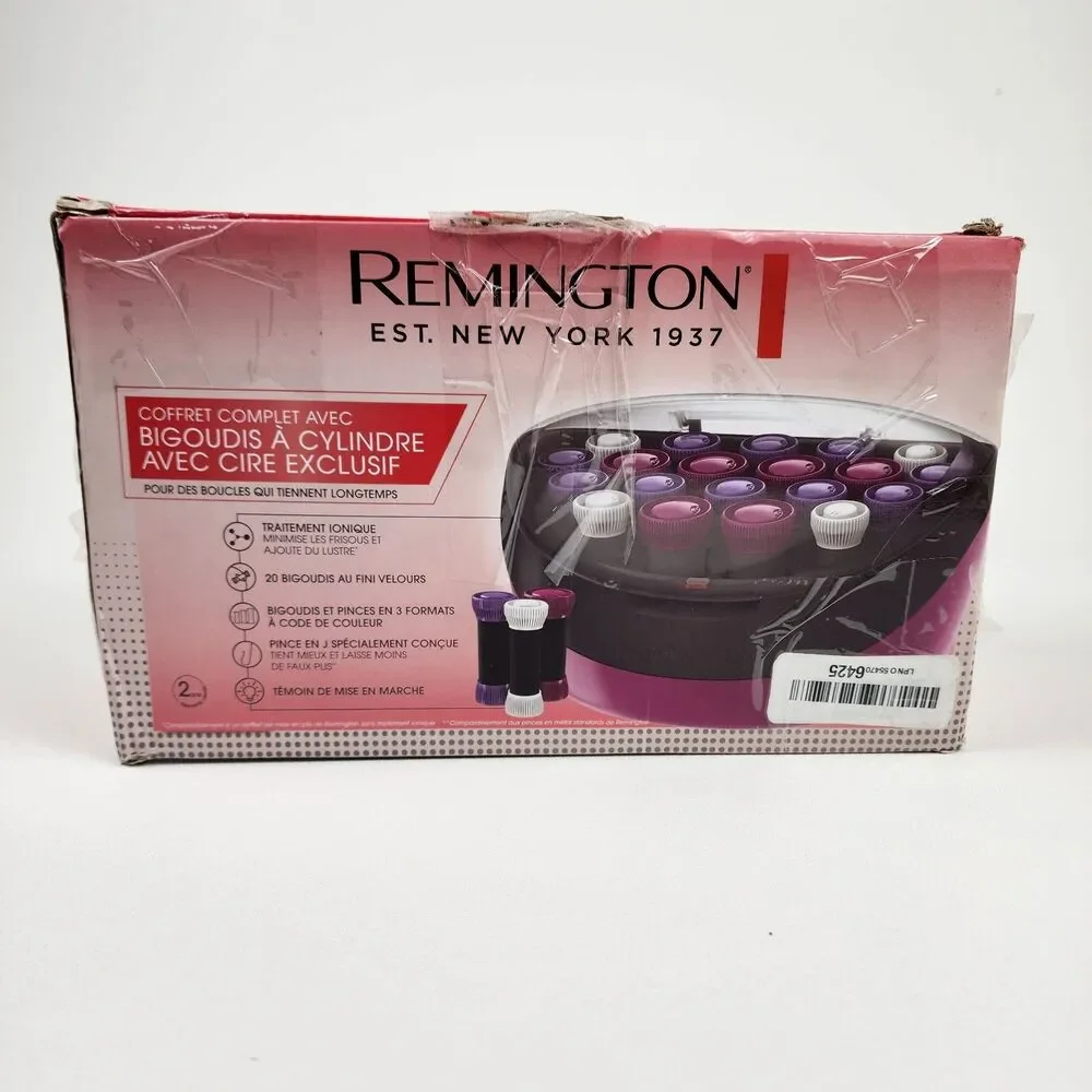 Remington Ionic Hair Setter 20 Velvet Rollers Hot Curling Set Pink 20pc